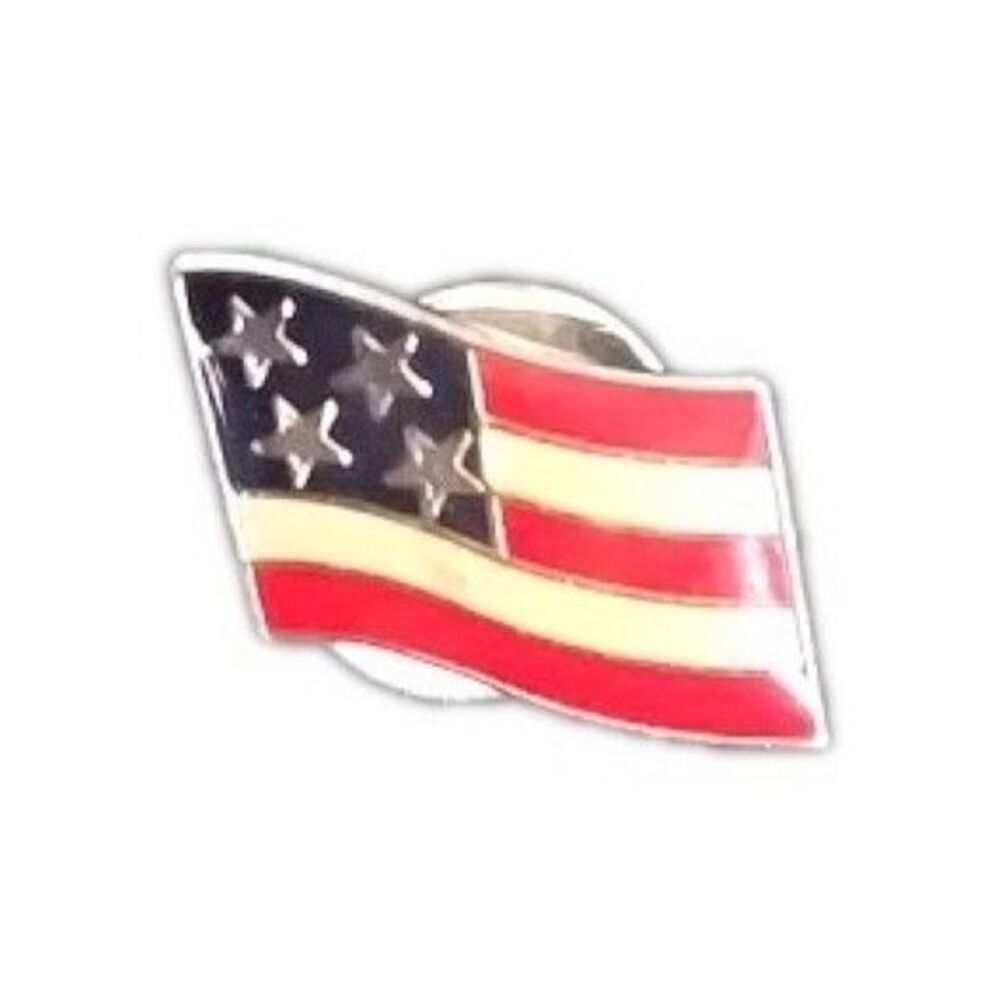 American Flag Pin Lapel United States USA Tie Tack Badge Pin Wave